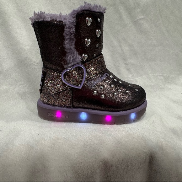 Girls Skechers Boots - Twinkle Toes: Glitzy Glam Sparkle Hearts - Picture 3 of 3